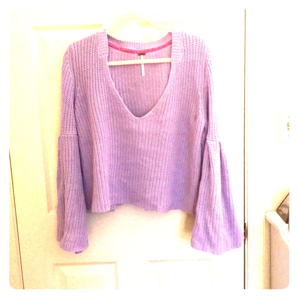 Lavender bell sleeve sweater